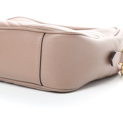Gucci Calfskin Matelasse Medium GG Marmont Chain Shoulder Bag Porcelain Rose 10 of 14