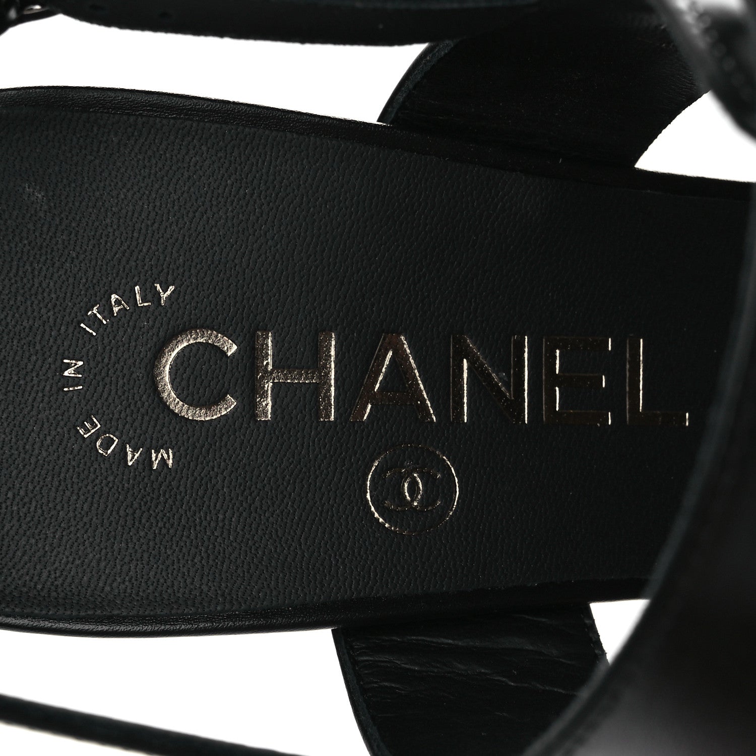 Chanel Calfskin CC Turnlock Sandals 38 Black 8 of 10