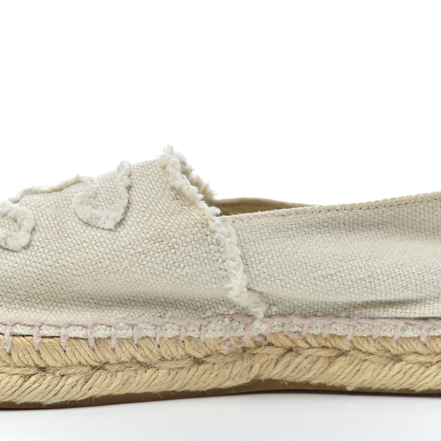 Linen CC Espadrilles 38 Beige Black