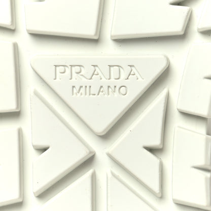 Prada Re-Nylon Gabardine Triangle Logo Double Wheel 50mm Sneakers 40 White 7 of 9
