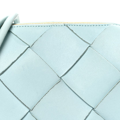 Bottega Veneta Lambskin Maxi Intrecciato Small Cassette Camera Bag Teal Washed 7 of 10