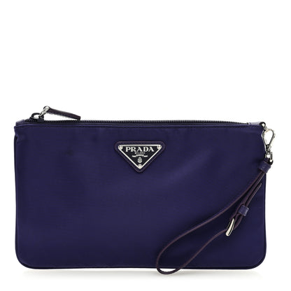 Prada Tessuto Nylon Saffiano Wristlet Viola 1 of 8