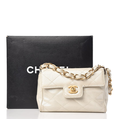 Chanel Caviar Quilted Mini Evening Bag Pearl 13 of 13