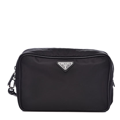 Prada Tessuto Nylon Saffiano Wristlet Black 1 of 9
