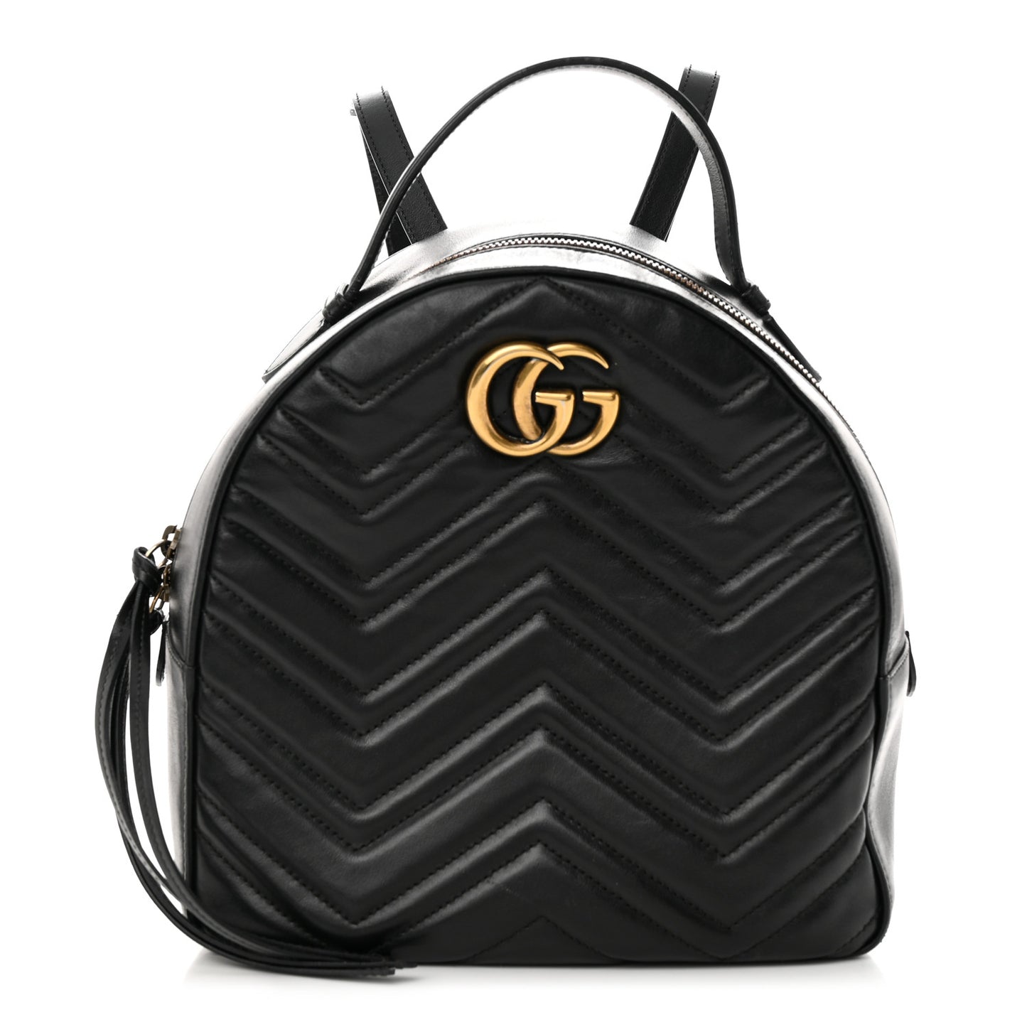 Calfskin Matelasse GG Marmont Backpack Black