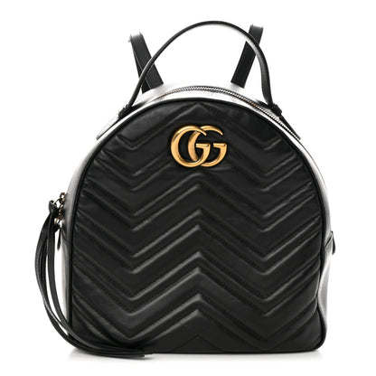 Gucci Calfskin Matelasse GG Marmont Backpack Black 1 of 14