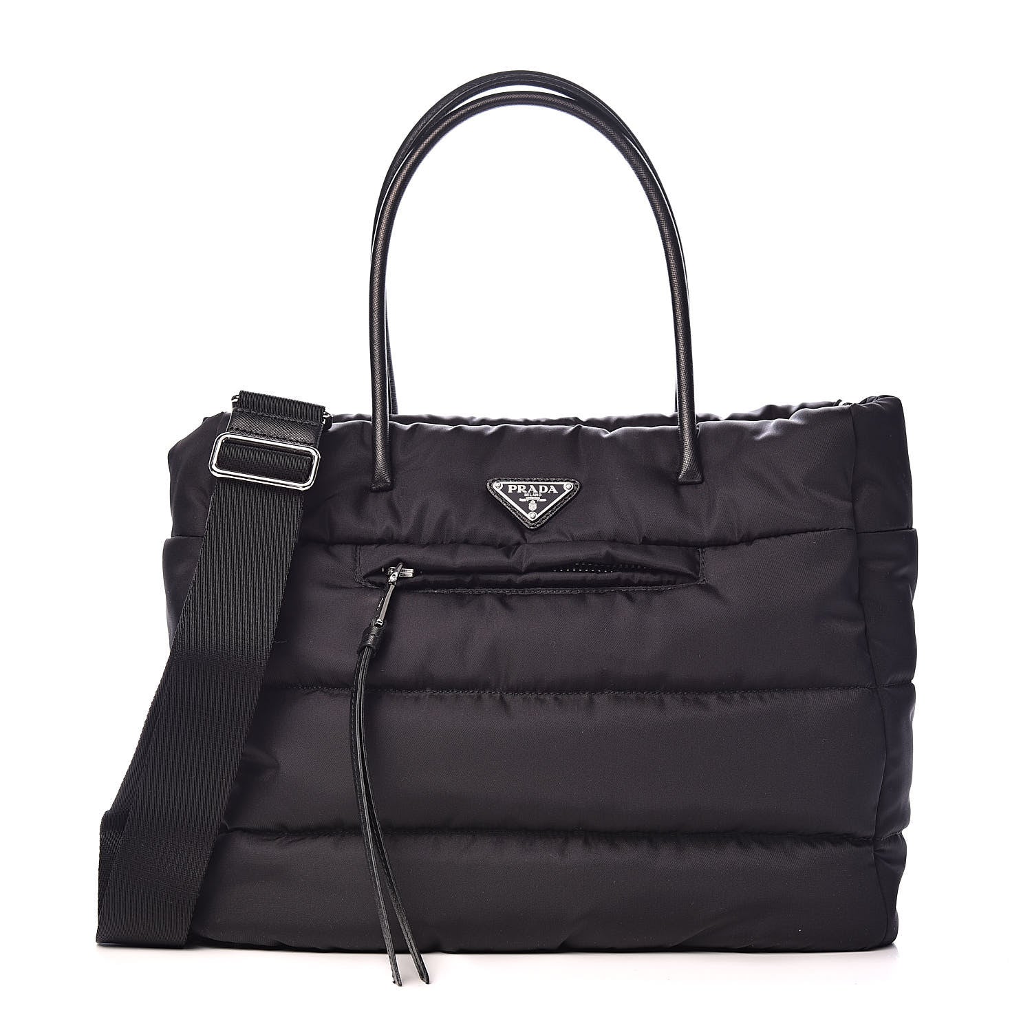 Prada Tessuto Nylon Bomber Tote Black 1 of 10