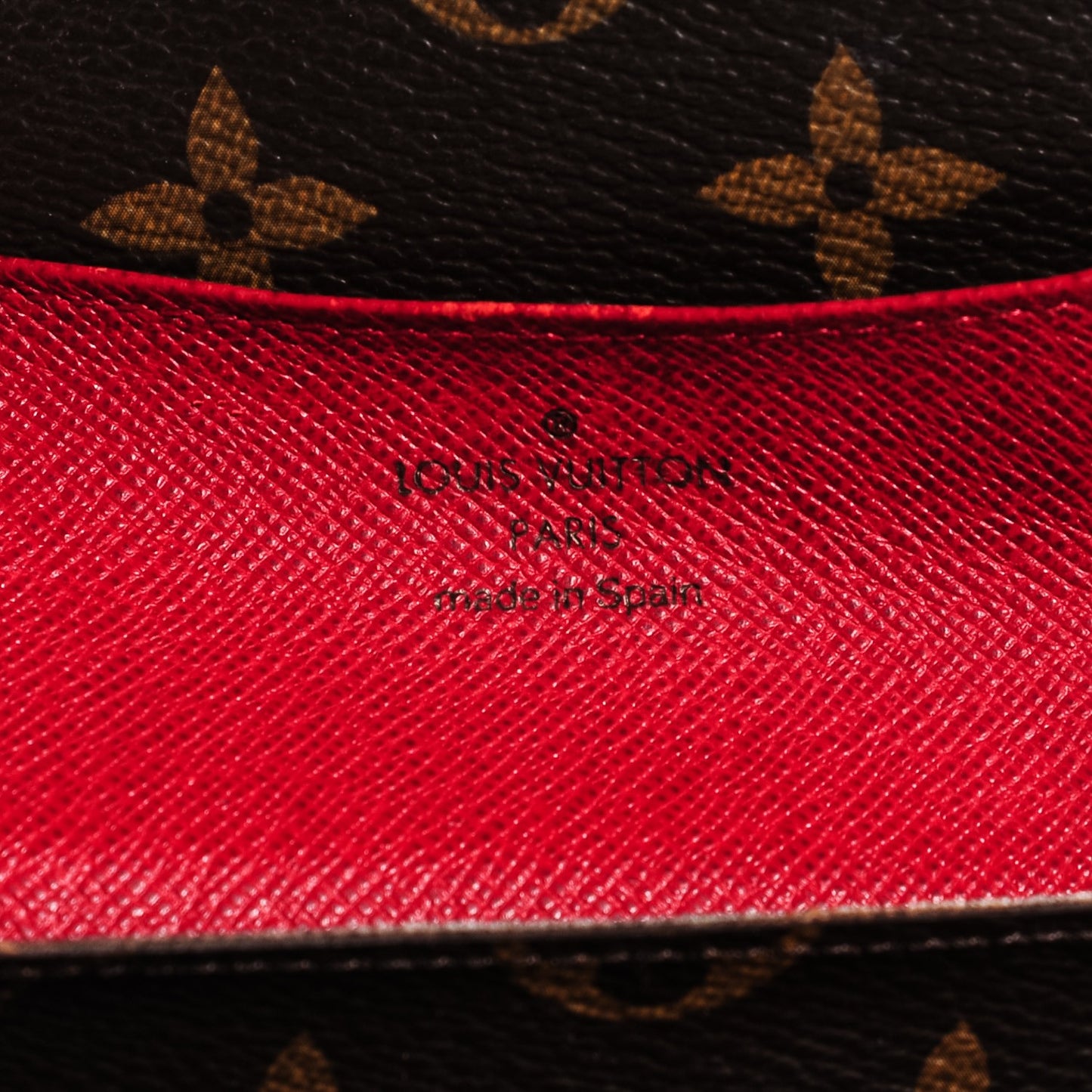 Monogram Emilie Wallet Red