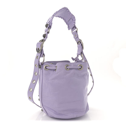 Balenciaga Agneau Arena Le Cagole Bucket Bag XS Lilac 4 of 11