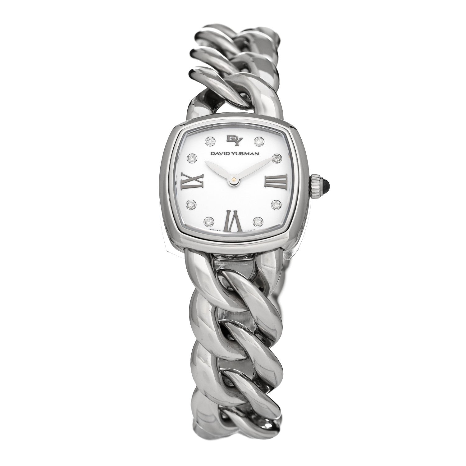 David Yurman Stainless Steel Diamond 23mm Albion Quartz Watch White 1 of 4