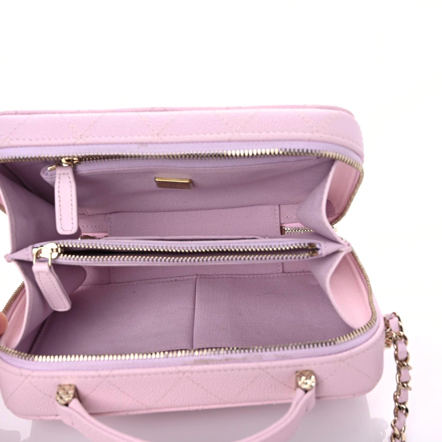 Chanel Caviar Quilted Vanity Case Light Pink 8 of 10