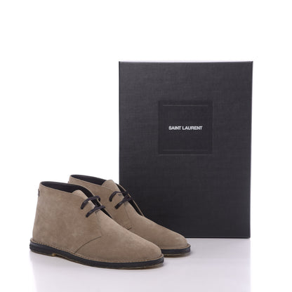 Saint Laurent Suede Mens Oran Lu Boots 42 Sigaro 13 of 13