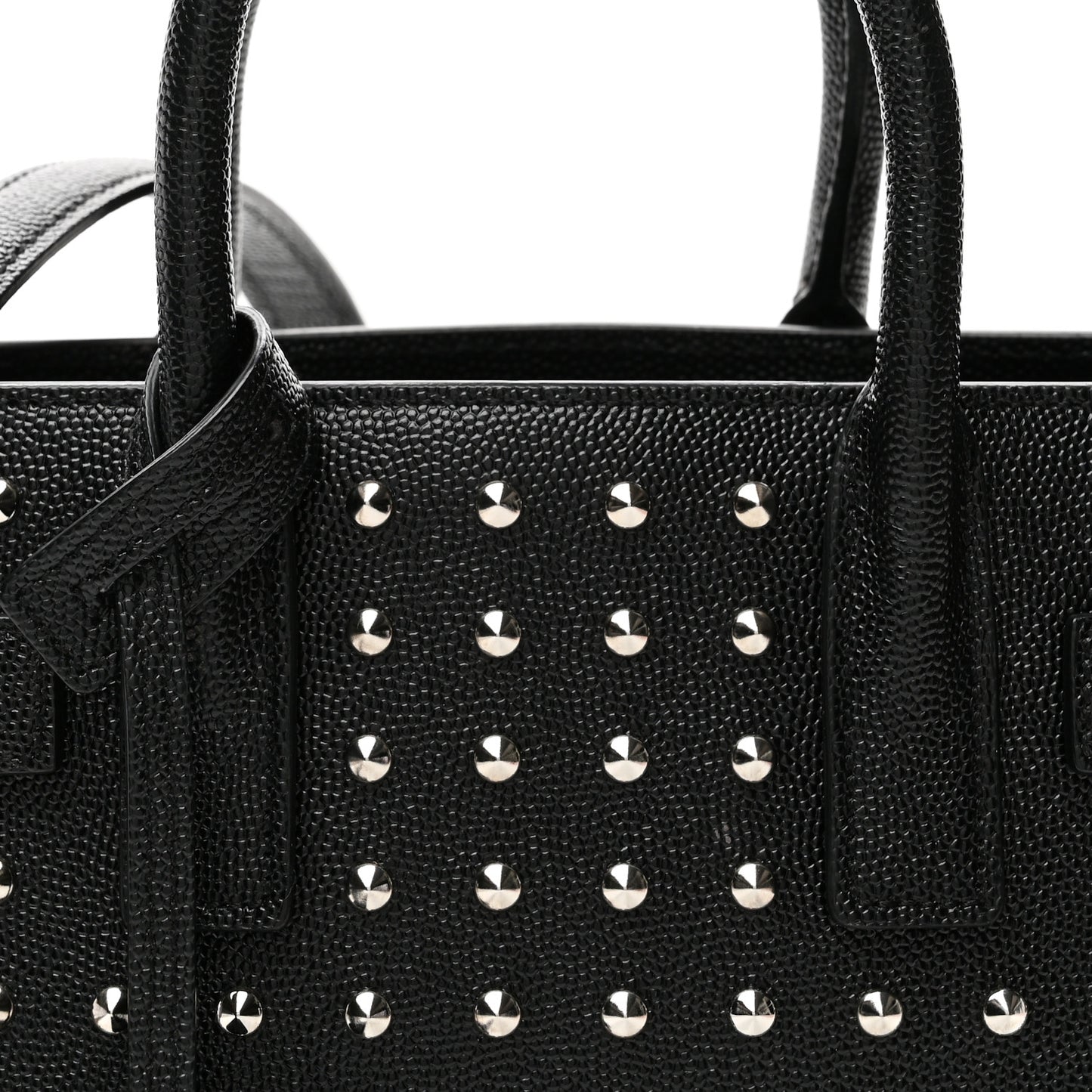 Calfskin Studded Nano Sac De Jour Black