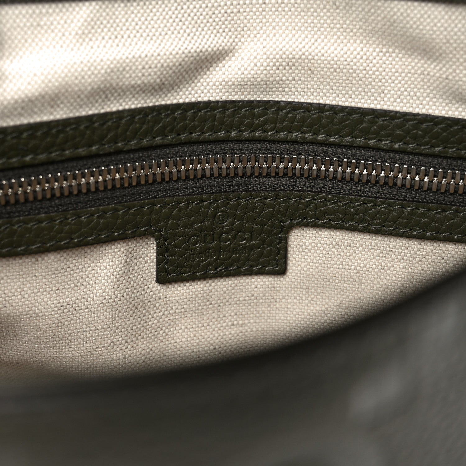 Gucci Piuma Calfskin Jumbo GG Embossed Double Buckle Medium Messenger Bag Dark Vintage Olive 6 of 10