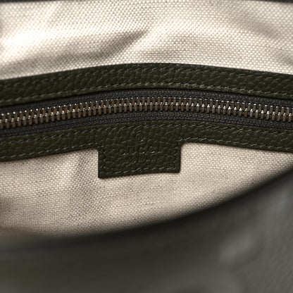 Gucci Piuma Calfskin Jumbo GG Embossed Double Buckle Medium Messenger Bag Dark Vintage Olive 6 of 10