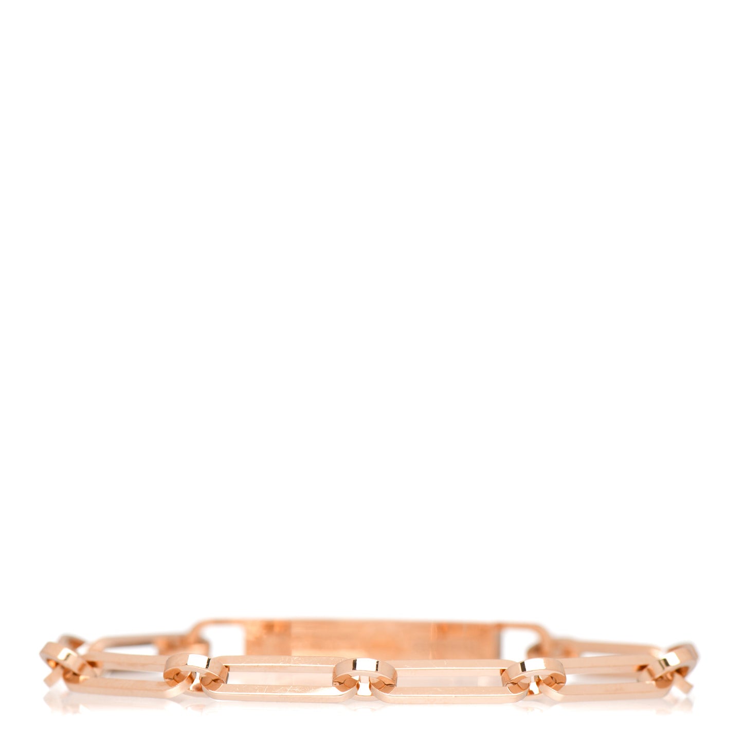 18K Rose Gold Diamond Pave PM Kelly Chaine Bracelet SH