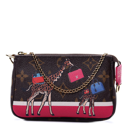 Louis Vuitton Monogram 2017 Christmas Animation Mini Pochette Accessories 1 of 12