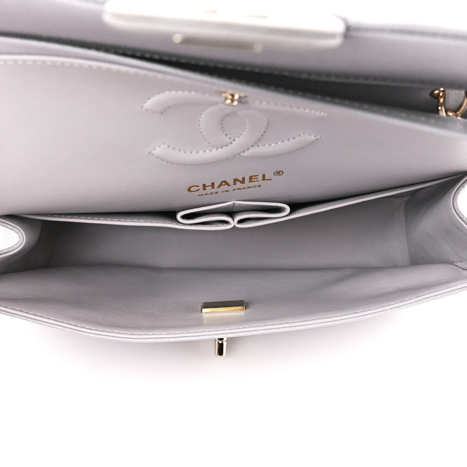 Chanel Caviar Quilted Small Double Flap Grey 5 of 12