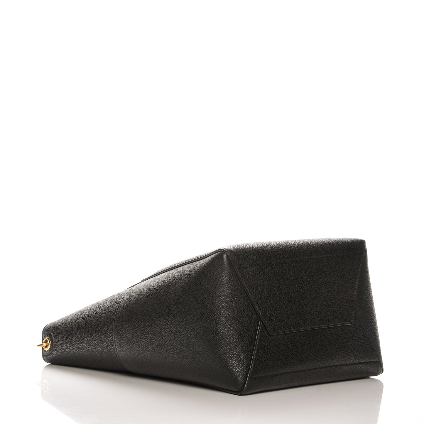 Soft Grained Calfskin Sangle Bucket Bag Black