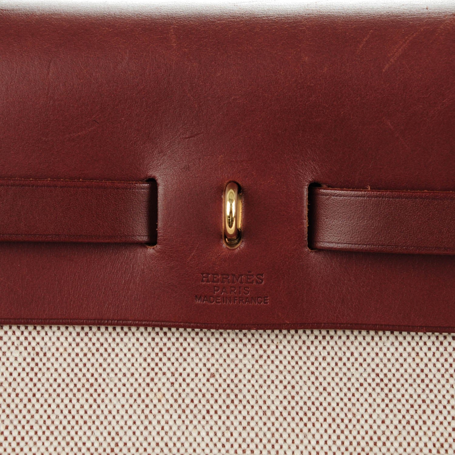 Hermes Barenia Toile Herbag 30 PM Natural 7 of 9