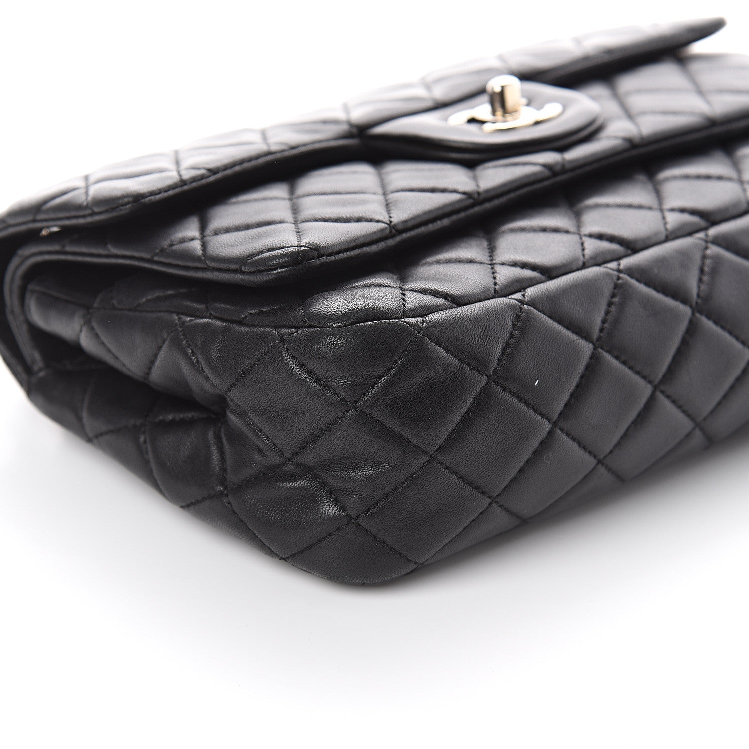 Chanel Lambskin Quilted Medium Double Flap Black 8 of 9