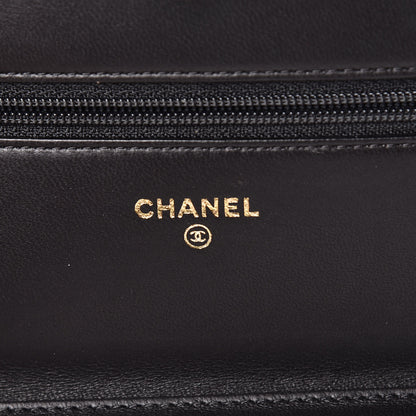 Chanel Lambskin Quilted Boy Wallet On Chain WOC Black 6 of 16
