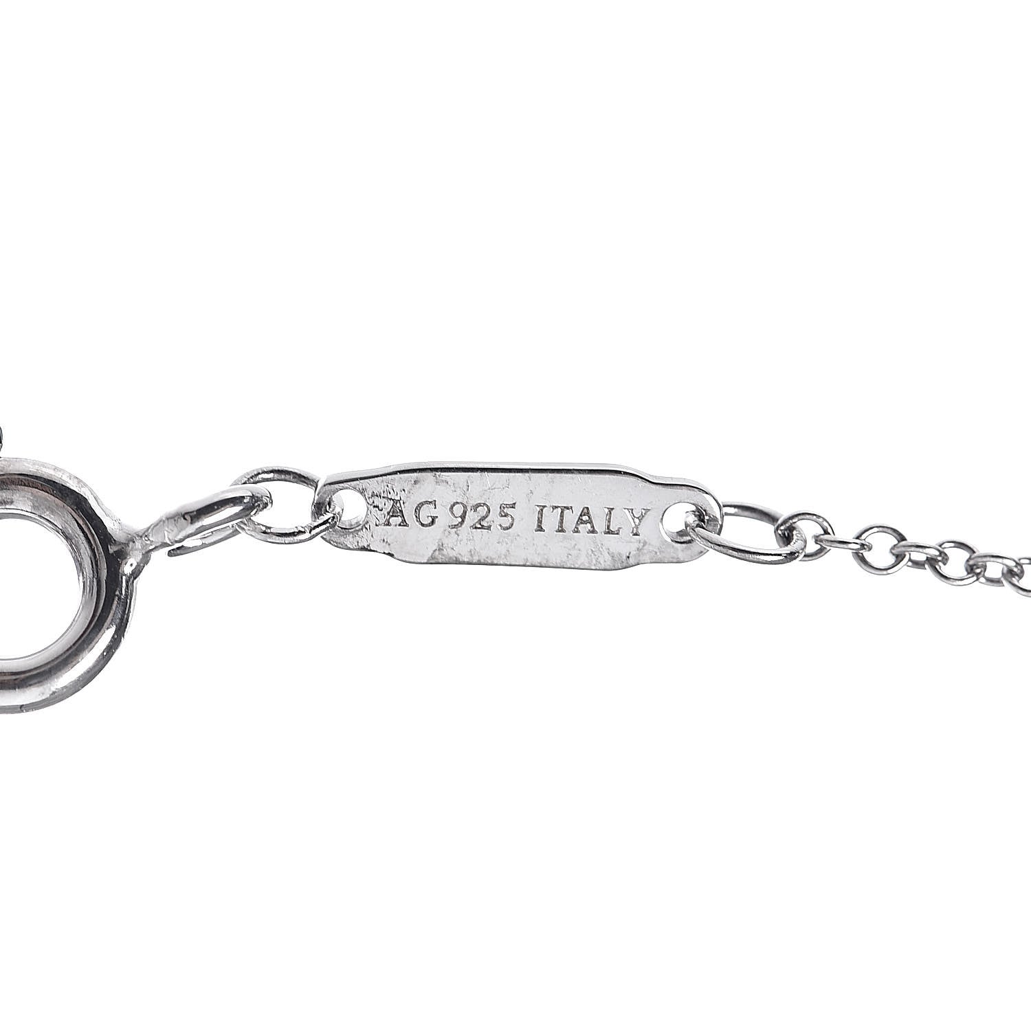 Tiffany Sterling Silver Large T Smile Pendant Necklace 6 of 7
