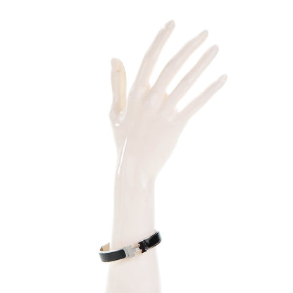 Hermes Enamel Narrow Clic Clac H Bracelet GM Black 2 of 6