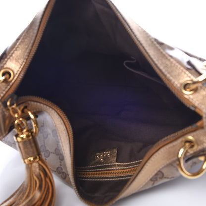 Gucci Crystal Monogram Babouska Hobo Gold 5 of 8
