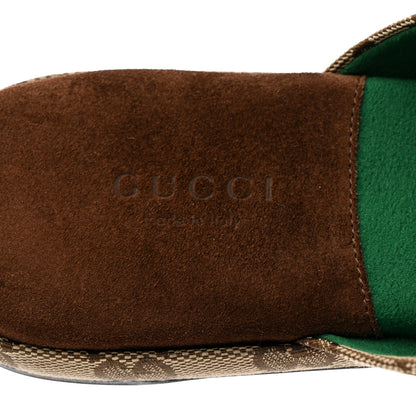Gucci GG Monogram Suede Womens Horsebit Slippers 36.5 Beige Ebony Brown 6 of 9