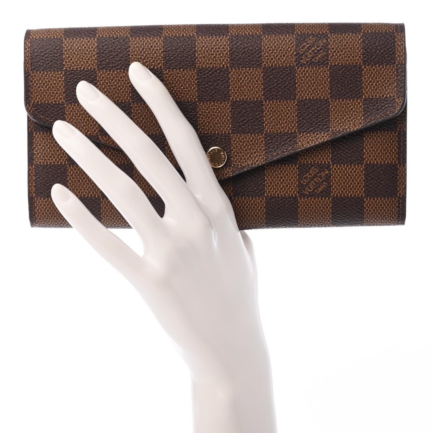 Louis Vuitton Damier Ebene Sarah Wallet NM 2 of 6
