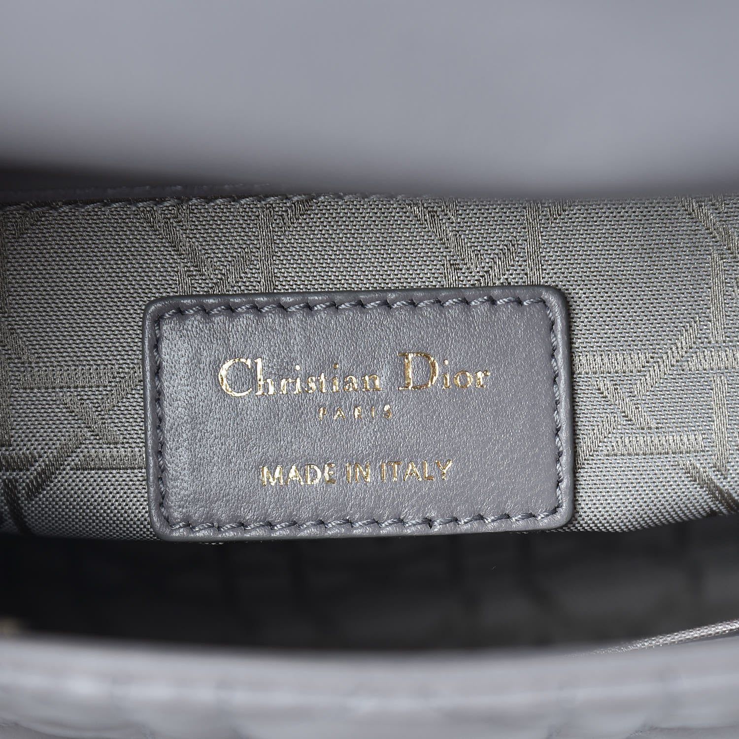 Christian Dior Lambskin Cannage Small Lucky Badges My Lady Dior Grey 6 of 10