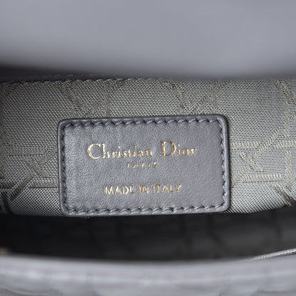 Christian Dior Lambskin Cannage Small Lucky Badges My Lady Dior Grey 6 of 10