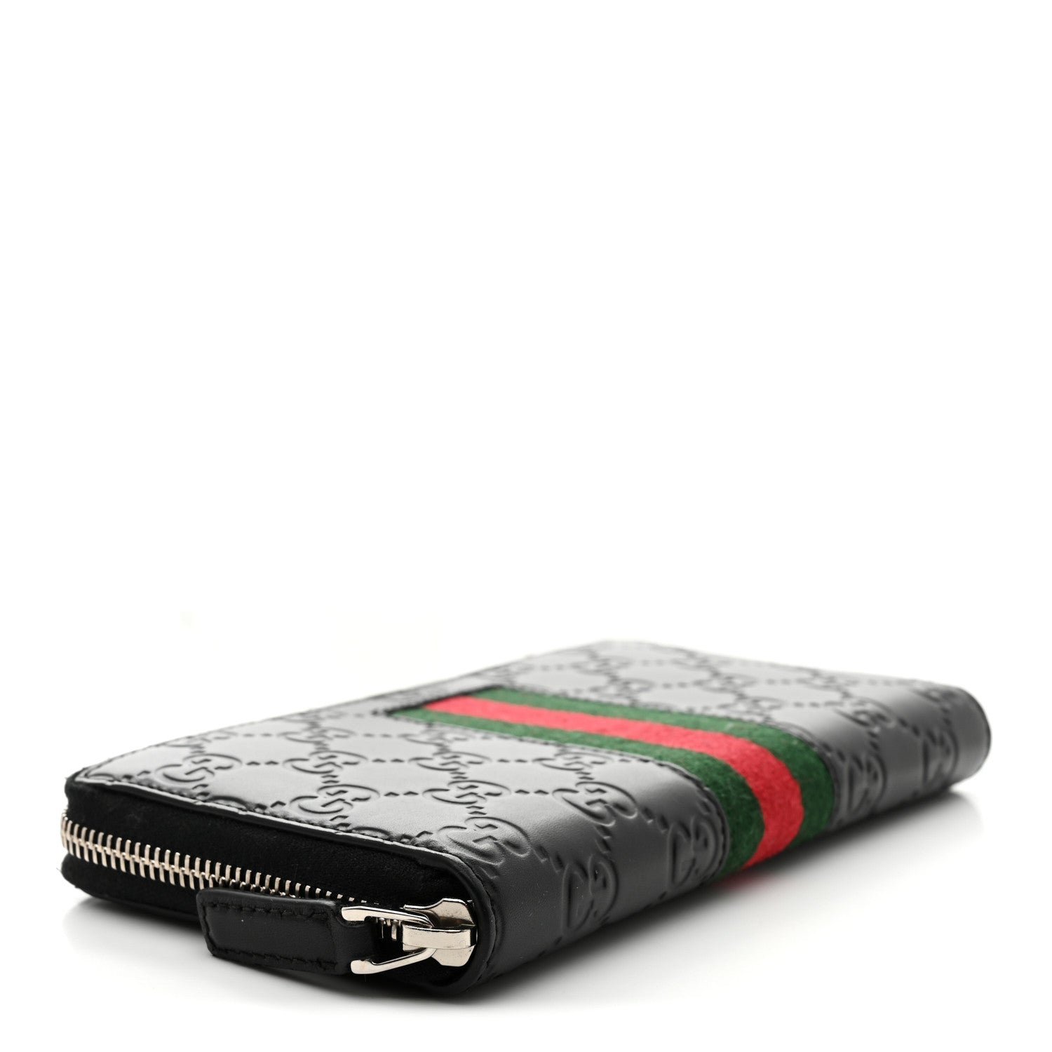 Gucci Guccissima Web Zip Around Wallet Black 4 of 7
