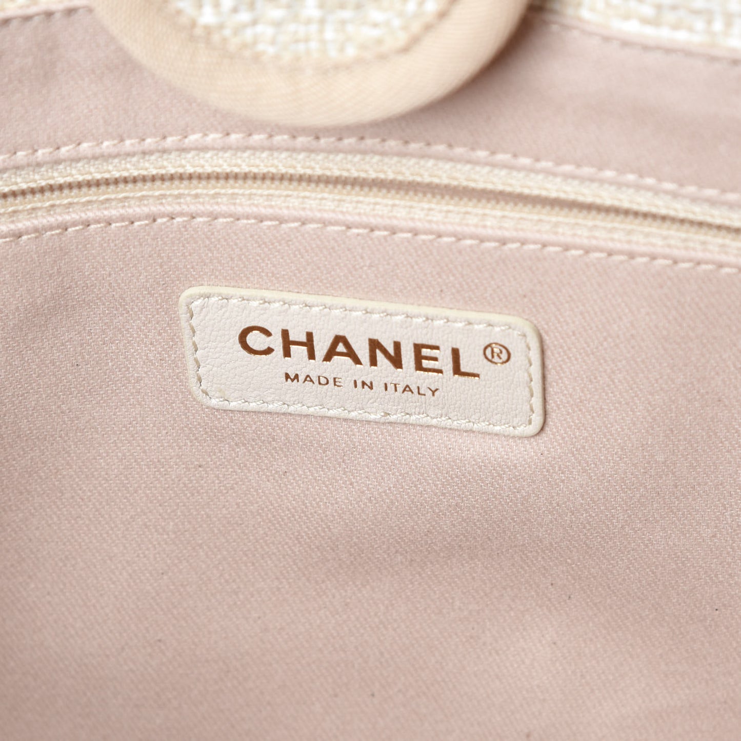 Canvas Small Deauville Tote Light Beige