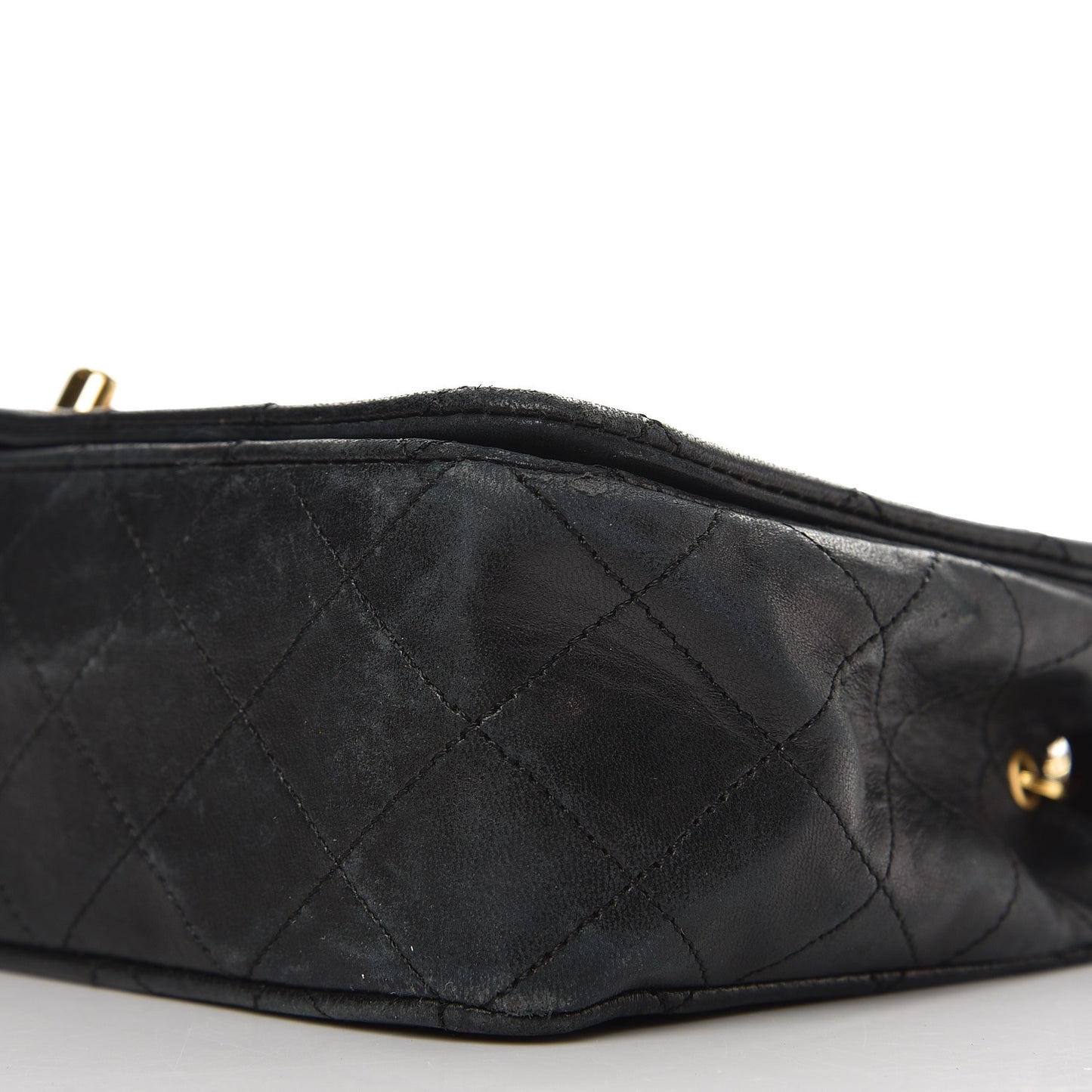 Lambskin Quilted Small Single Flap Black