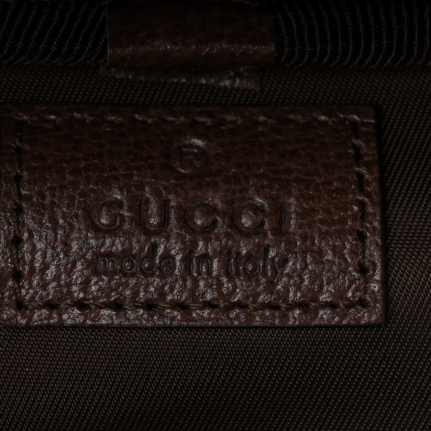 GG Supreme Monogram Textured Calfskin Web Ophidia Vanity Cosmetic Case Beige Ebony New Acero