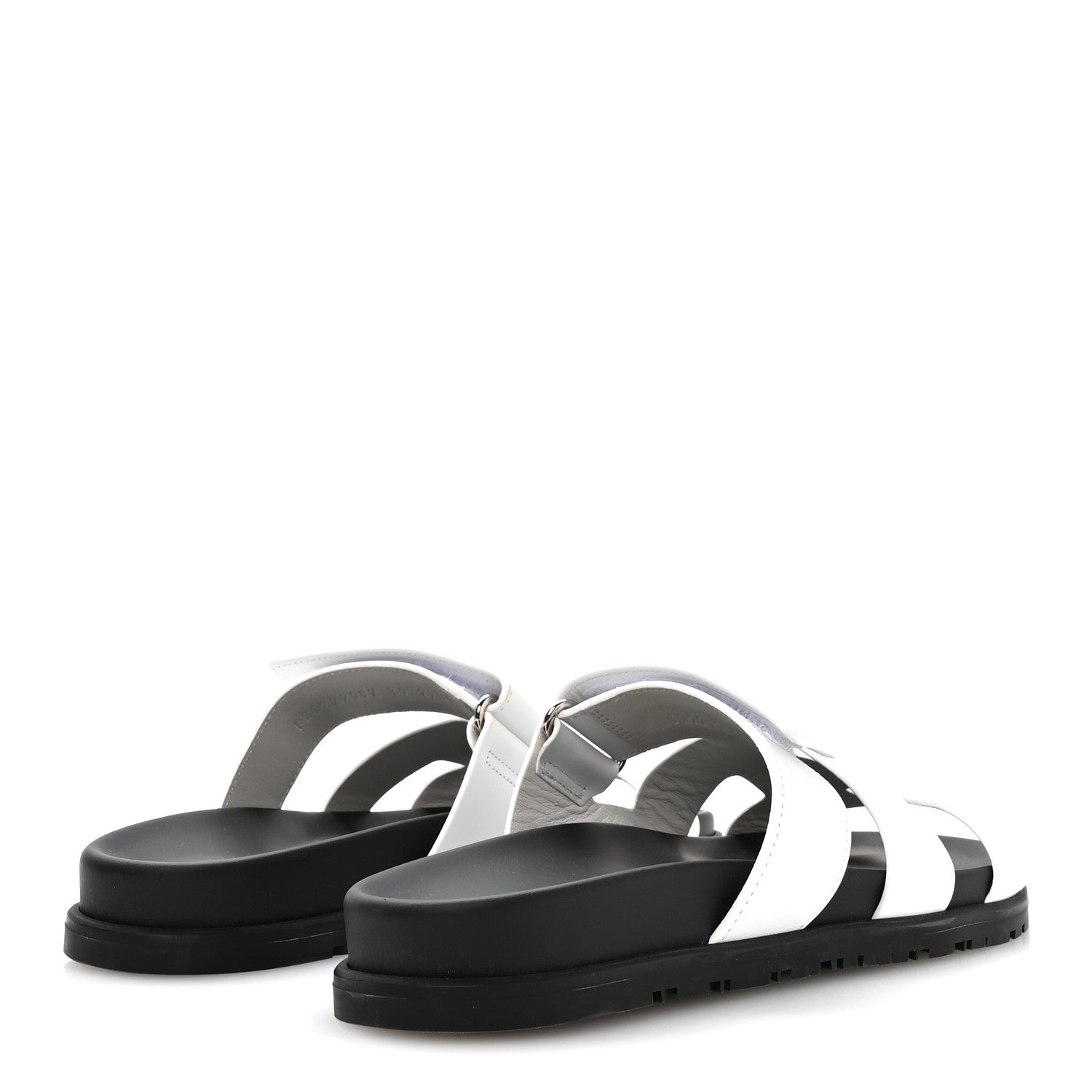 Hermes Calfskin Womens Chypre Sandals 39 White 5 of 9