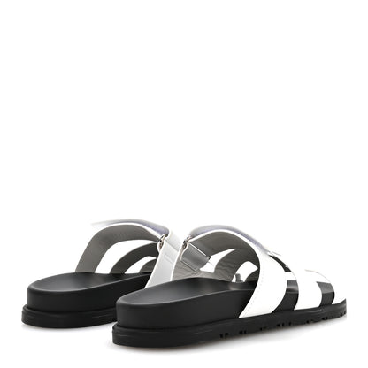 Hermes Calfskin Womens Chypre Sandals 39 White 5 of 9