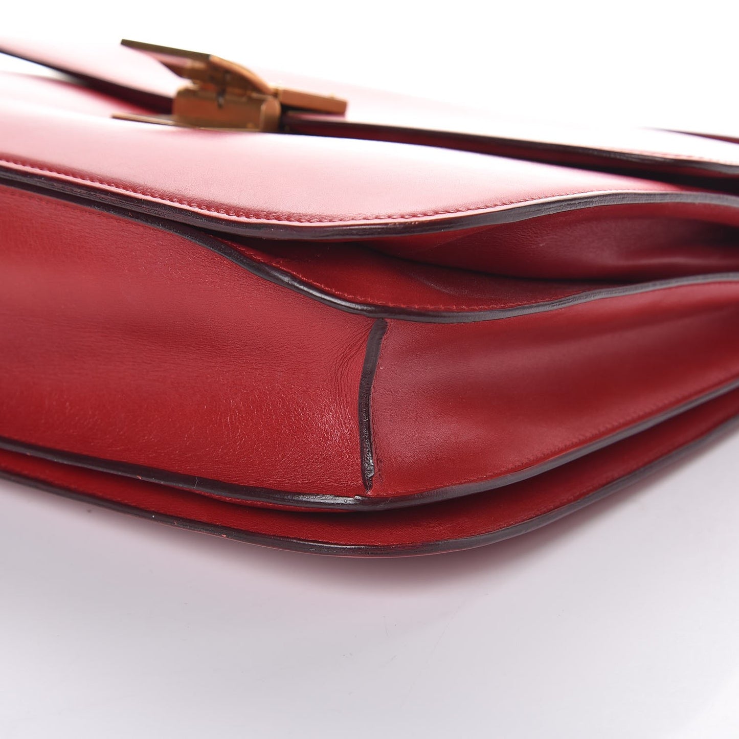 Smooth Calfskin Large Classic Box Flap Bag Red
