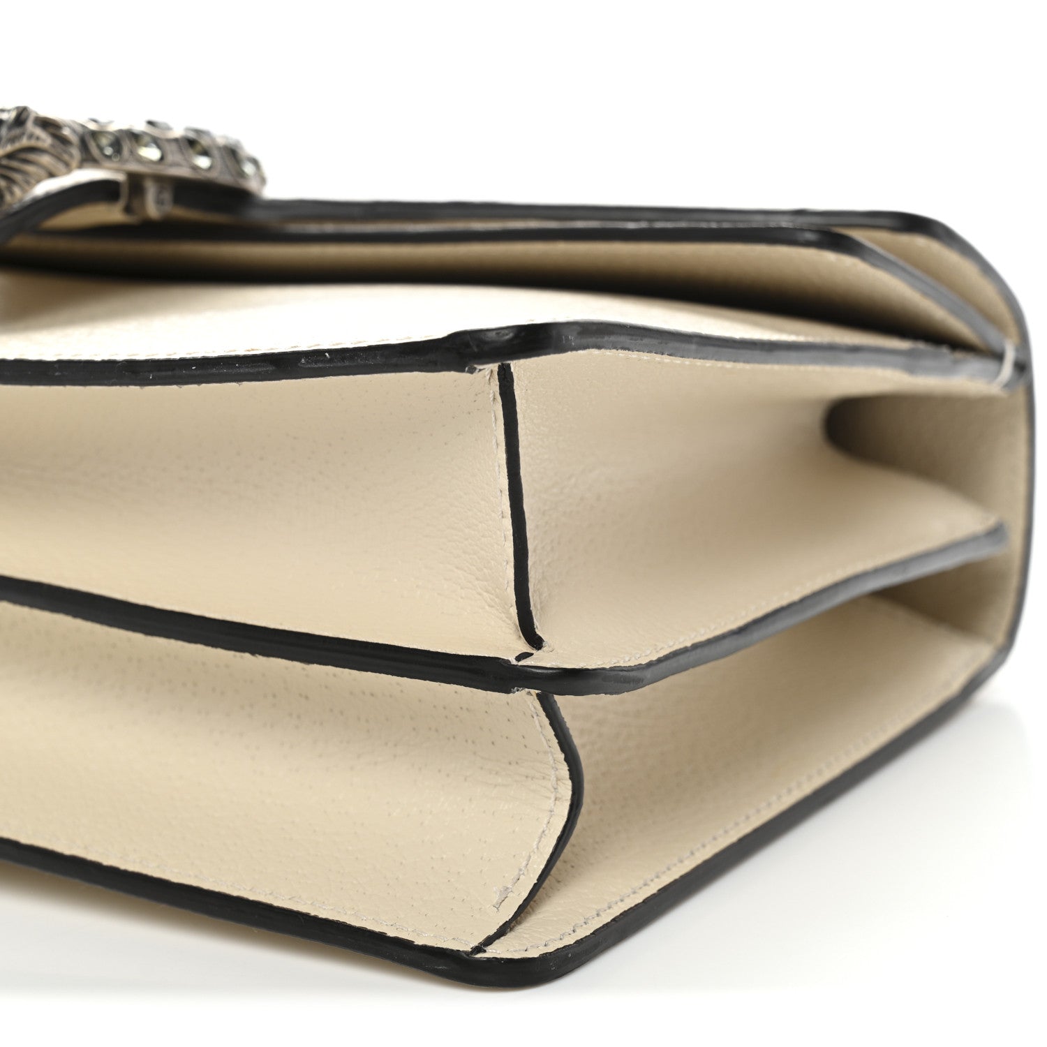 Gucci Textured Calfskin Crystal Small Dionysus Shoulder Bag Mystic White 9 of 12