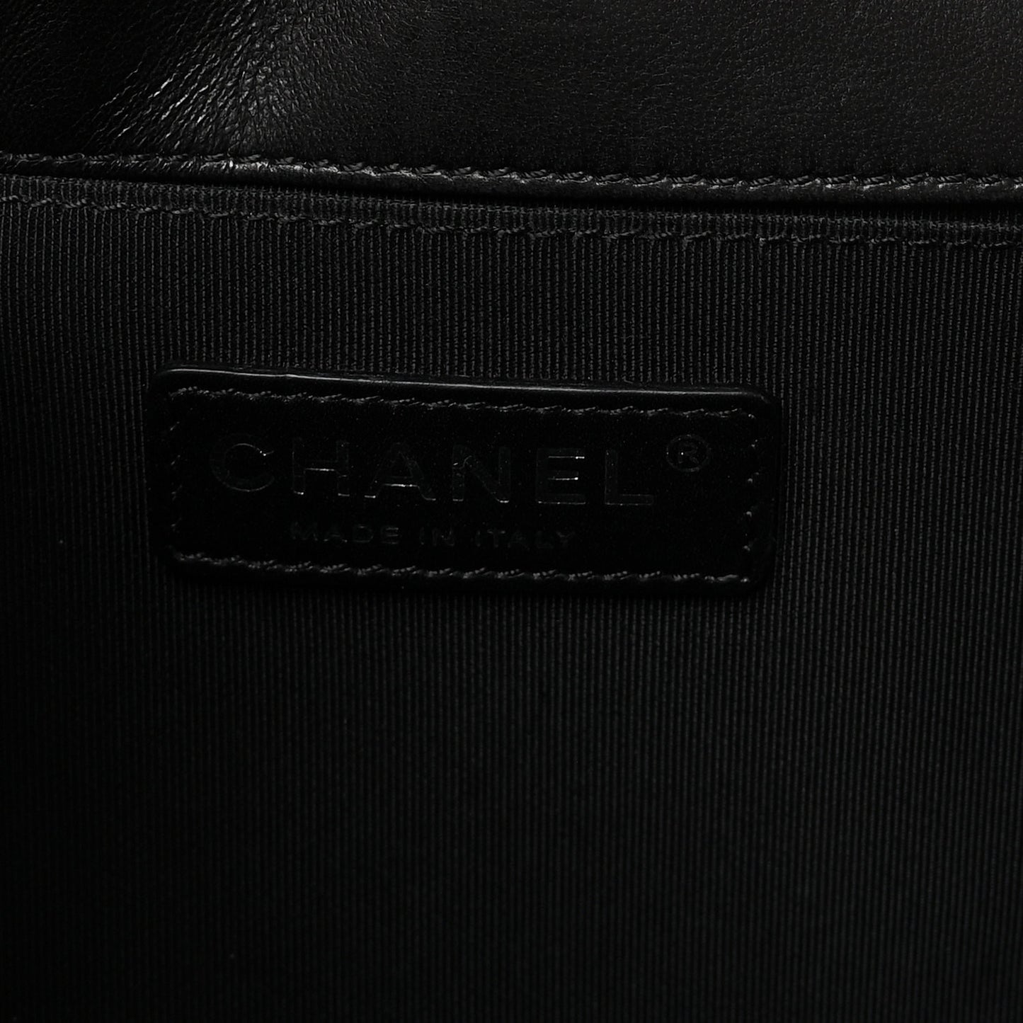 Lambskin Quilted Medium Boy Flap Black
