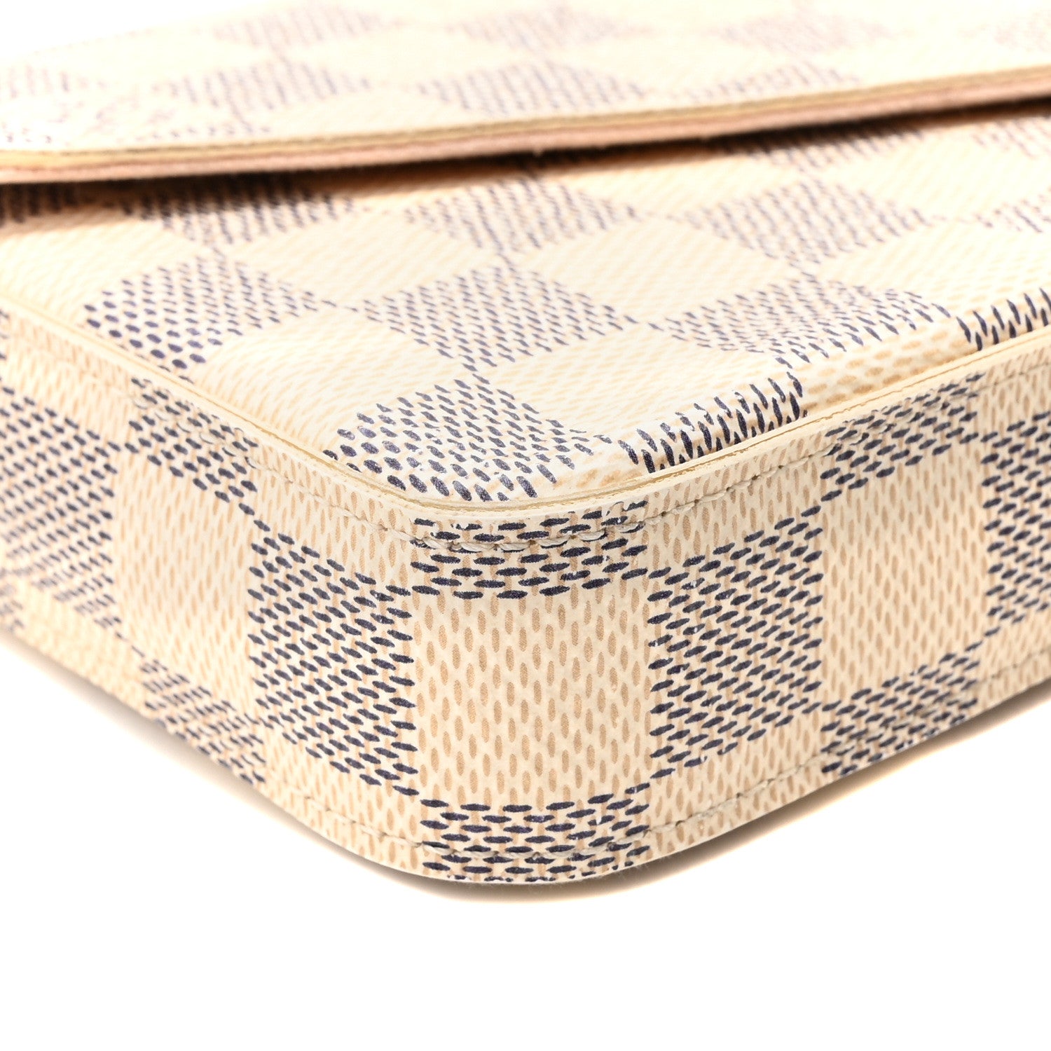 Louis Vuitton Damier Azur Pochette Felicie Chain Wallet Rose Ballerine 9 of 10
