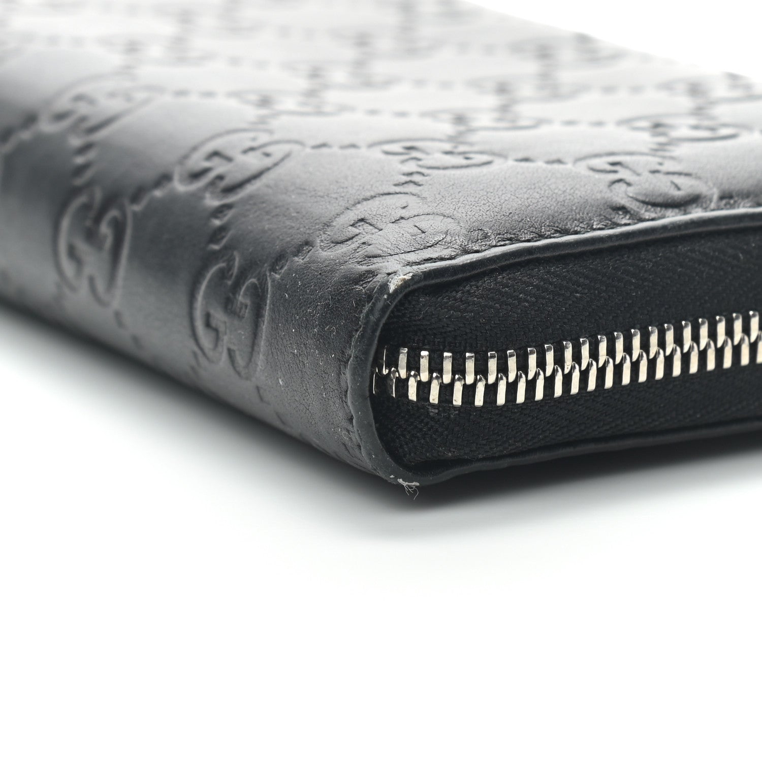 Gucci Guccissima Twins Zip Around Wallet Black 8 of 8