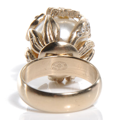 Chanel Pearl CC Ring Gold 6.5 4 of 7