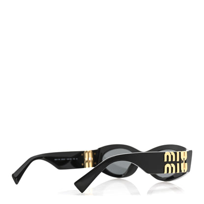 Miu Miu Acetate Oval Glimpse Sunglasses SMU11W Black 4 of 9