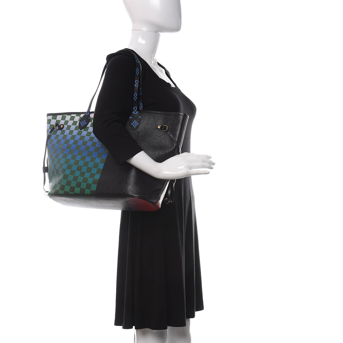 Damier Race Neverfull MM Noir Rouge