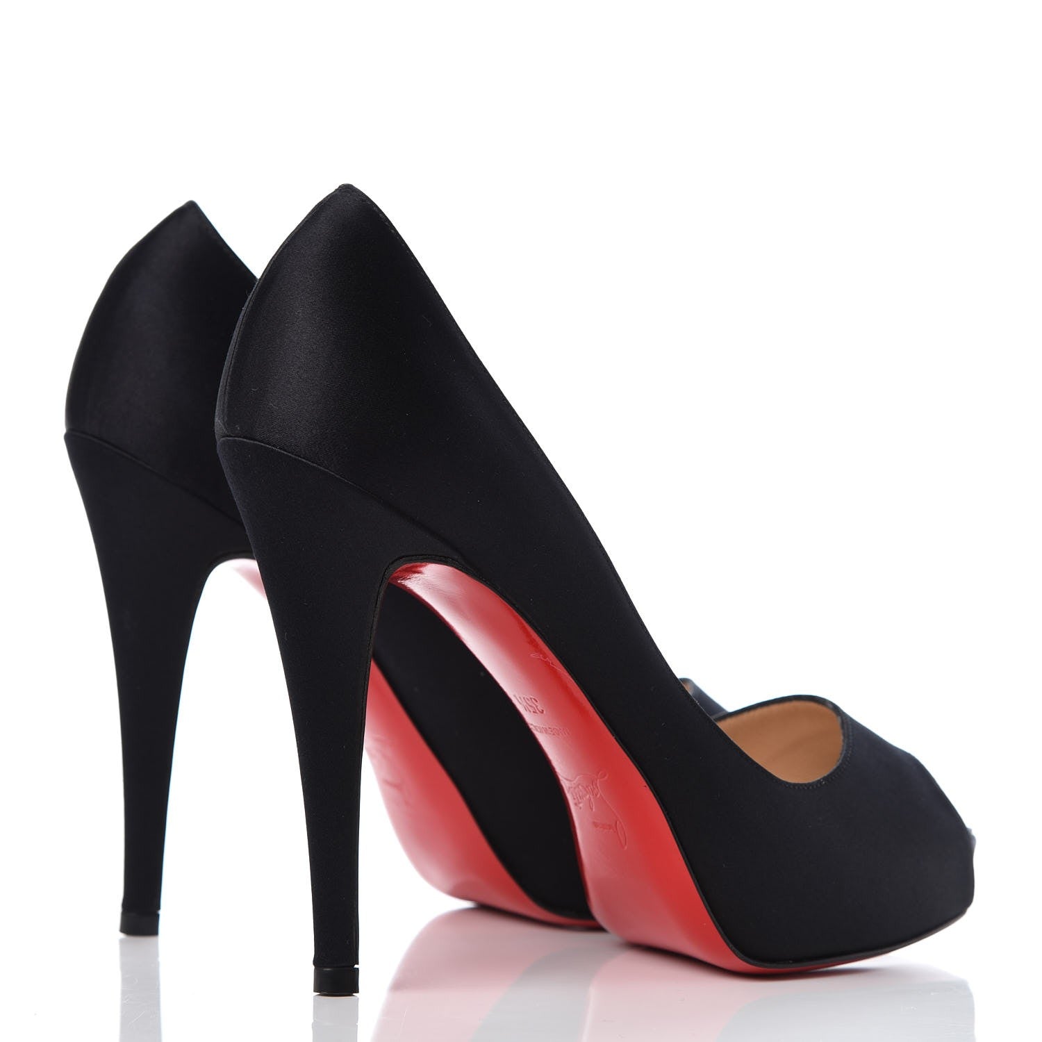Christian Louboutin Satin Very Prive 120 Pumps 35.5 Black 4 of 8