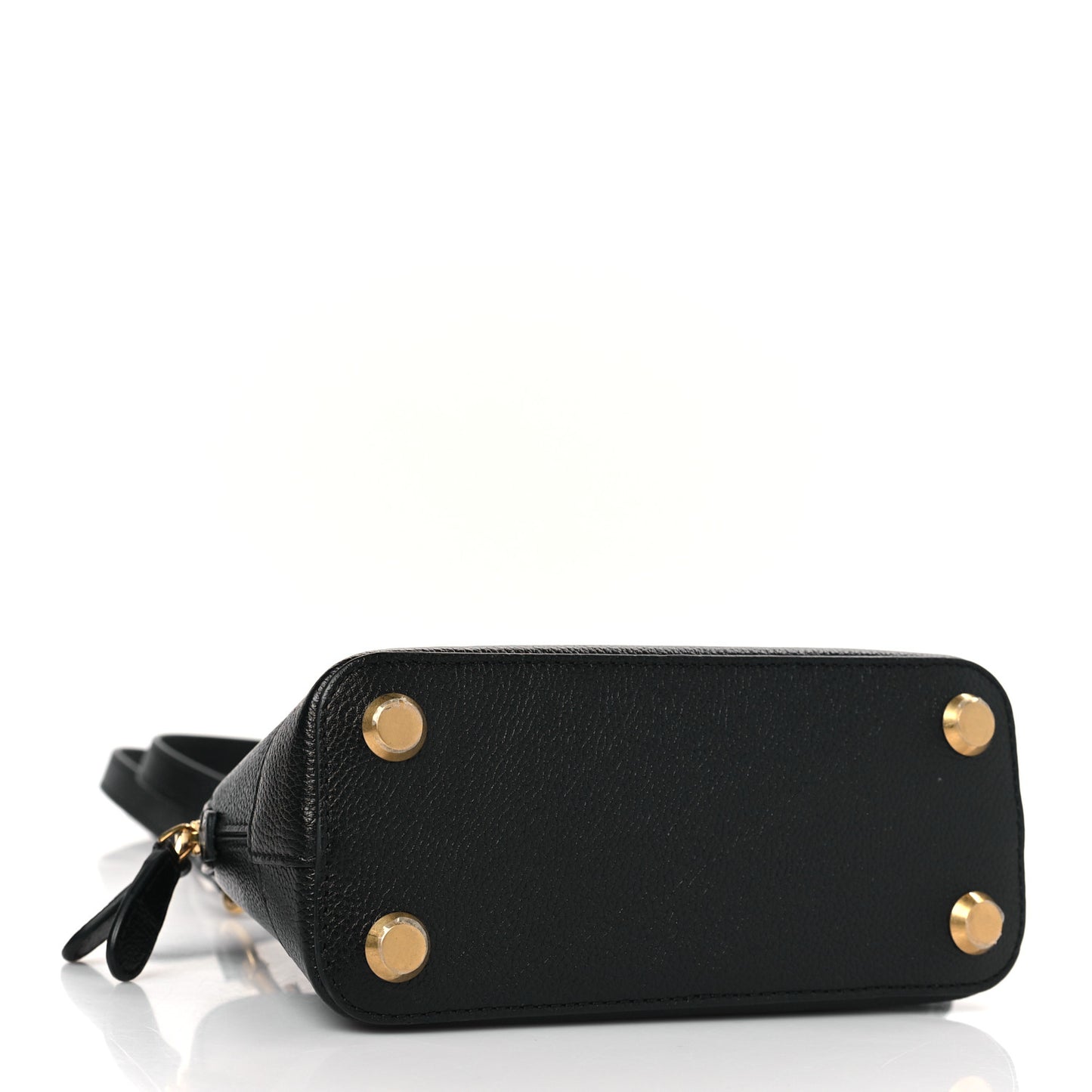 Grained Calfskin XXS Ville Top Handle Bag Black