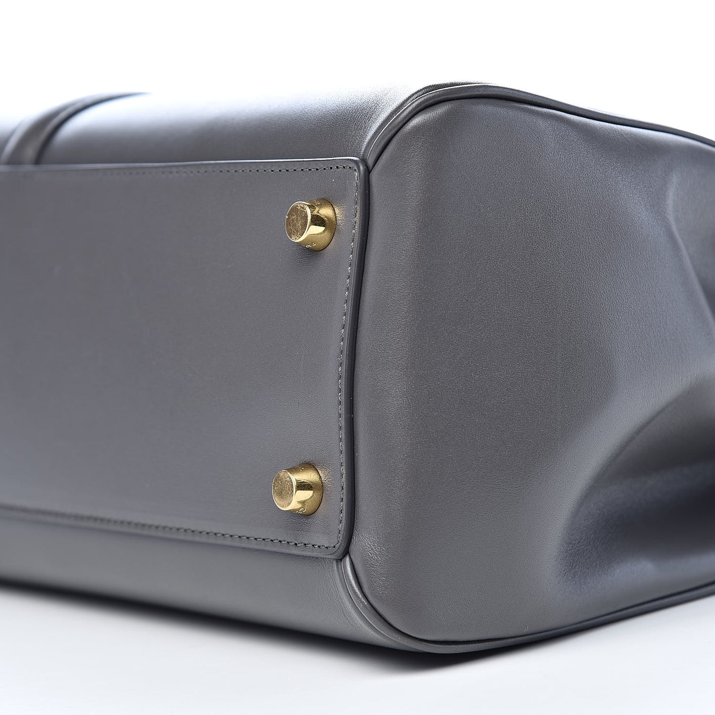Satinated Calfskin Medium 16 Top Handle Bag Grey